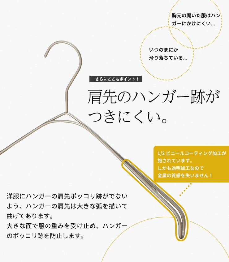 Amazon.co.jp: タヤ ハンガー シャツ ニット キャミソール用 スマート